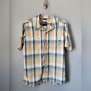 Marmot Innesdale Plaid Short Sleeve Button Down Shirt Mens Size Large